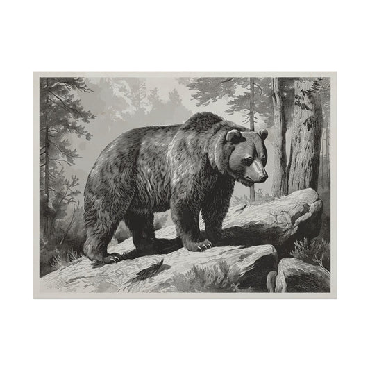 Nature's Sovereign: Grizzly Bear Aesthetic Wall Art