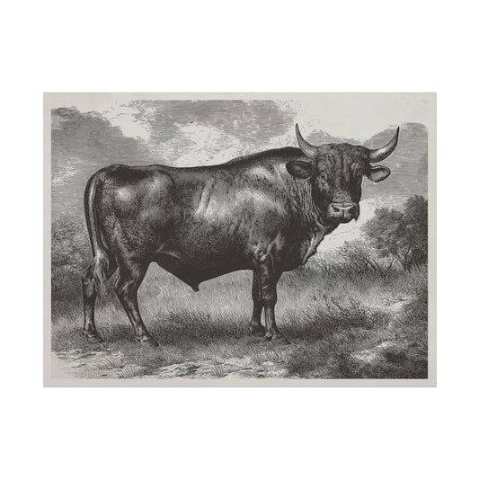 Bovine Grandeur: Bull Aesthetic Wall Art